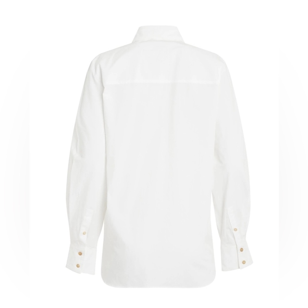 Khaite Minta Cotton Shirt, 4, White - Picture 6 of 12